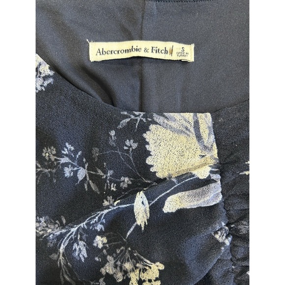 NEW Abercrombie And Fitch Navy Floral‎ Sheet Midi Dress Size Small - Picture 7 of 7